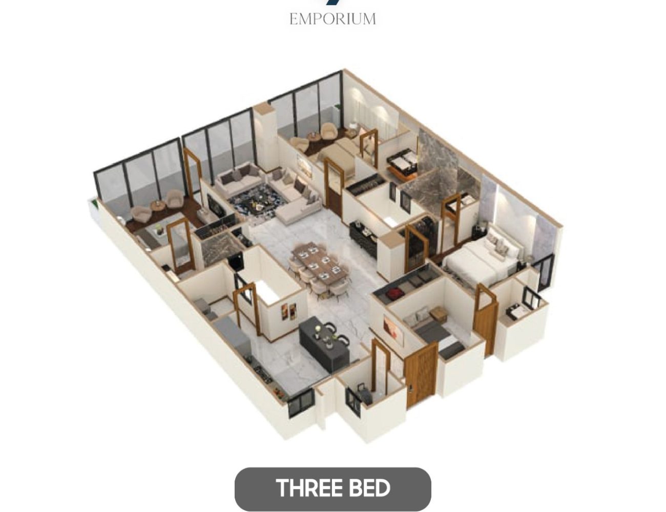 three-bed